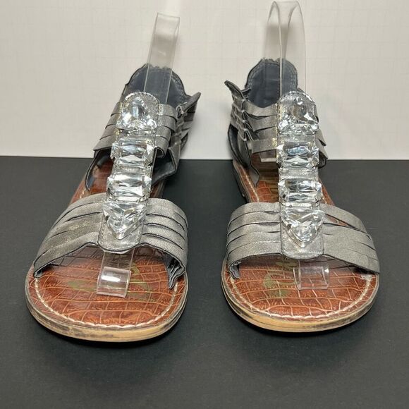 Womens SAM EDELMAN Galina Jewel Accented Gladiator Sandals / Size 6.5 - Picture 2 of 7